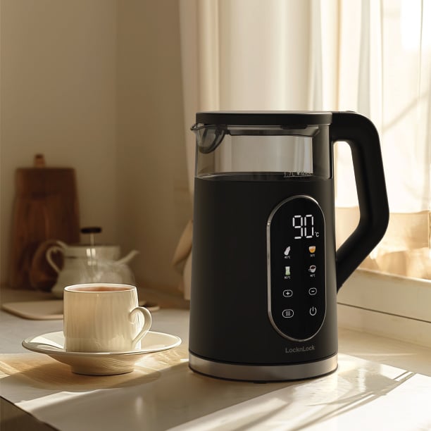 Ấm đun siêu tốc LocknLock Digital electric kettle 1.7L- Màu đen EJK286BLK 5 chế độ nhiệt, giữ ấm 2 giờ, , large image number 1